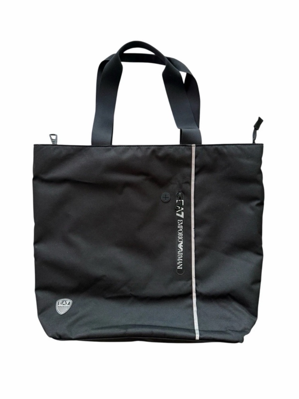 Authentic Emporio Armani Unisex Black Tote Bag with Logo